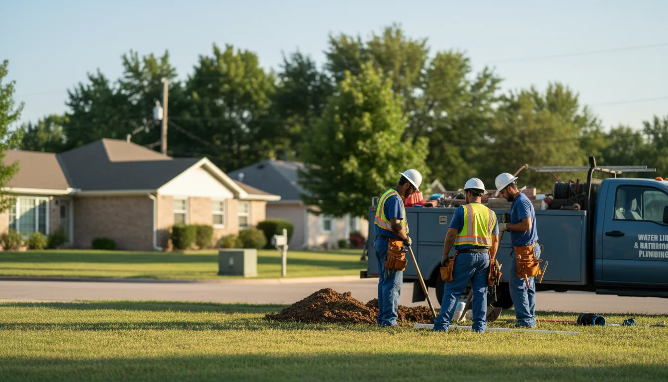 Residential water line and bathroom plumbing service in Elizabethtown, PA